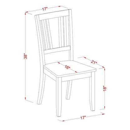 East West Furniture Dining Table Set Contains a Rectangle Dining Table and Dining Chairs with a Bench (Chair Seat Type Options)