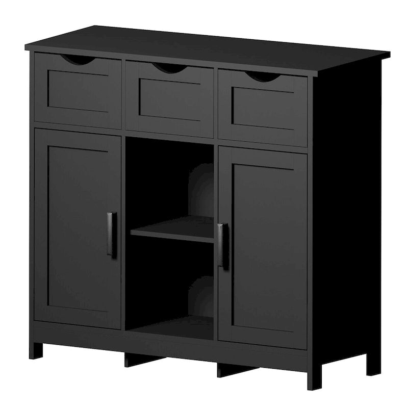 Wooden Floor Cabinet,with Drawers and Shelves Storage Cabinets,Accent Cabinet for Living Room,Bedroom