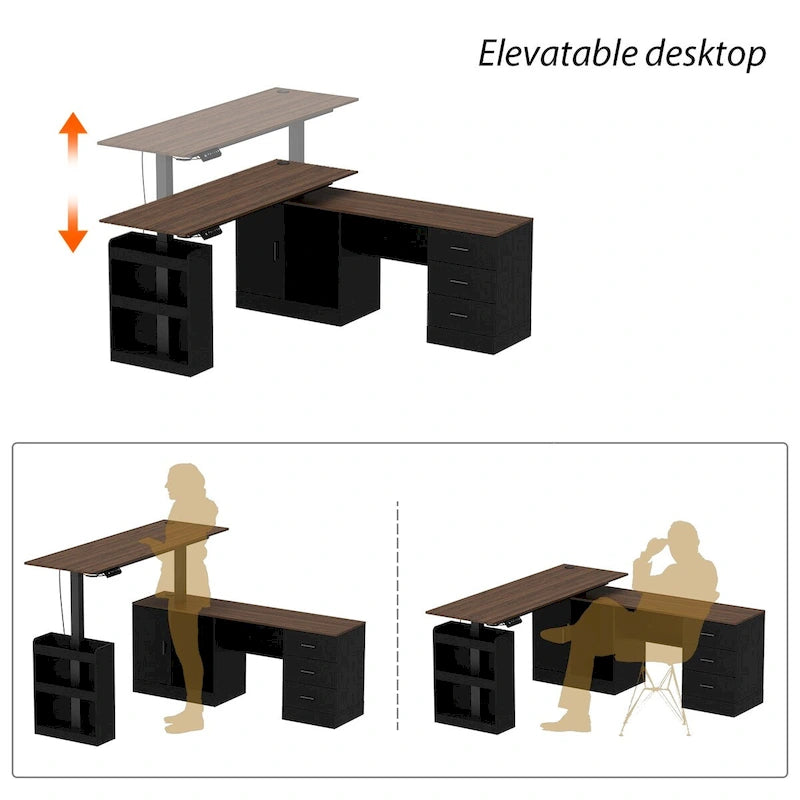 63W Versatile Standing Desk Aesthetic with Height Customization Table