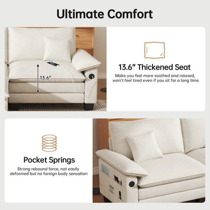 Modular Sectional Sofa Set Convertible Sectional Sleeper Sofa with Chaise for Apartment