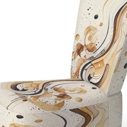 Designart Brown And Black Movement IV Upholstered Modern & Contemporary Accent Chair and Modern & Contemporary Arm Chair