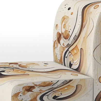 Designart Brown And Black Movement IV Upholstered Modern & Contemporary Accent Chair and Modern & Contemporary Arm Chair