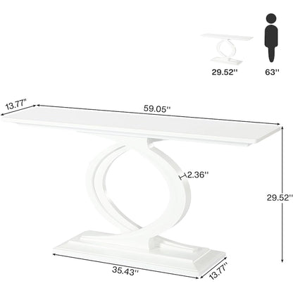 59 Inches Console Table for Entryway, Entry Hallway Table Sofa Table