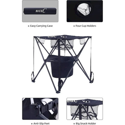 Camping Table with Cooler, Tailgating Table, Beach Table, Portable Table, Ultralight Compact with Carry Bag for Outdoor