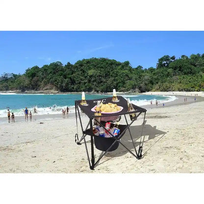 Camping Table with Cooler, Tailgating Table, Beach Table, Portable Table, Ultralight Compact with Carry Bag for Outdoor