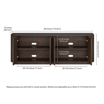 Canton Rectangular TV Stand for TV's up to 75 - 68 Wide