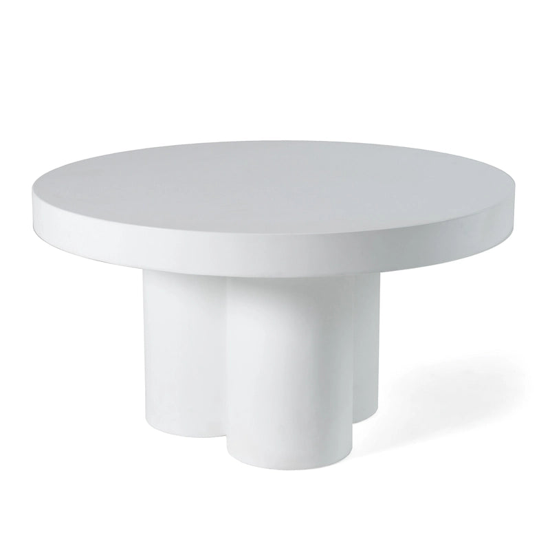 Modrest Bruni Modern White Concrete Coffee Table
