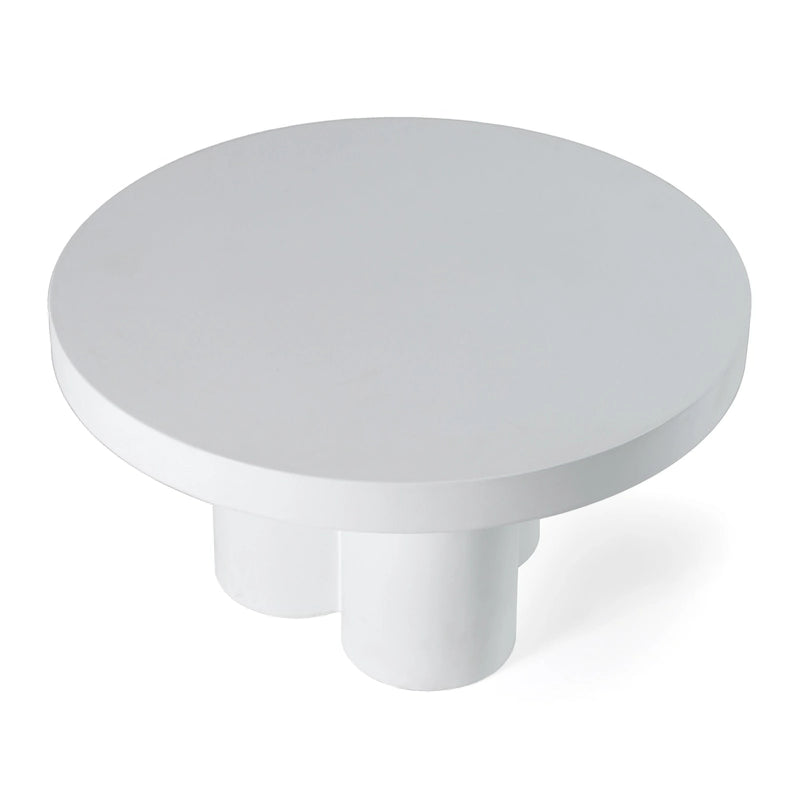 Modrest Bruni Modern White Concrete Coffee Table