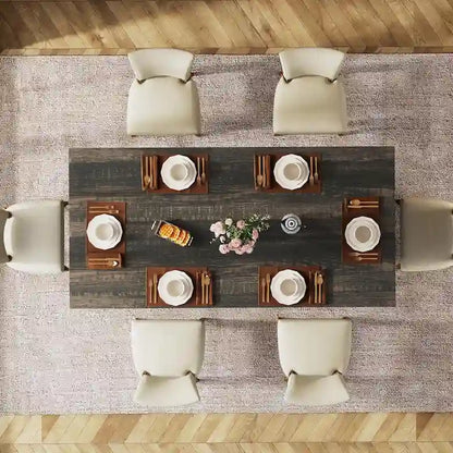 Farmhouse Wood Rectangular Dinner Dining Table for Kitchen Dining Room