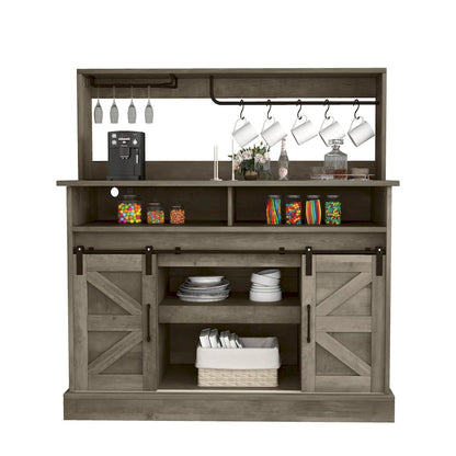 Moasis Farmhouse Coffee Bar Cabinet - 15.1D x 47.2W x 51.5H