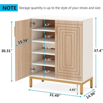 20 Pairs Entryway Shoe Storage Cabinet Storage Organizer for Closet