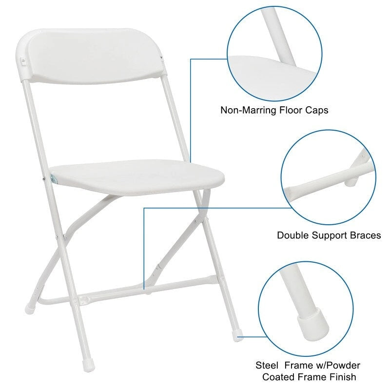 Plastic Folding School Conference Chair Set (Set of 10)