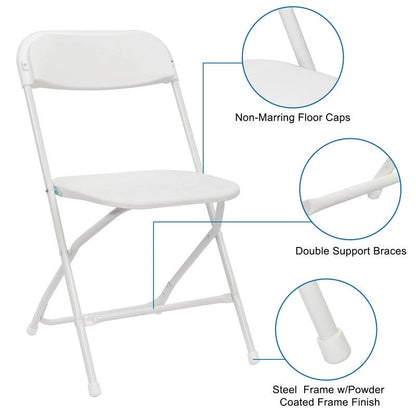 Plastic Folding School Conference Chair Set (Set of 10)