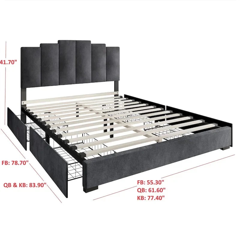 Yuma Full Upholstered Storage Platform Bed