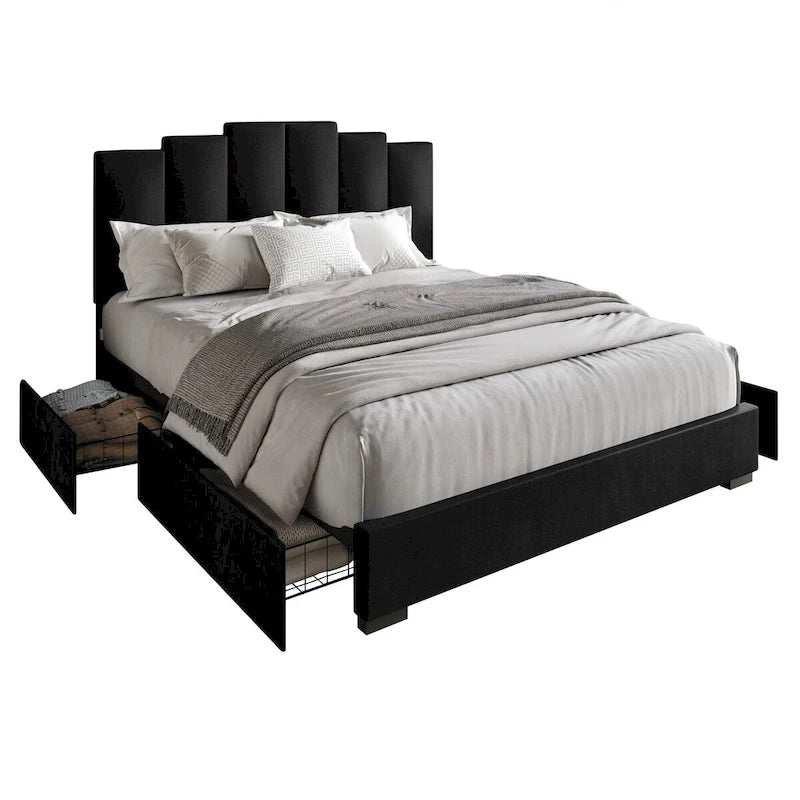 Yuma Full Upholstered Storage Platform Bed