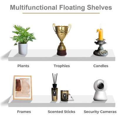 Sorbus Long Floating Shelves for Wall Set of 2 - 35L x 9W x 1.5H
