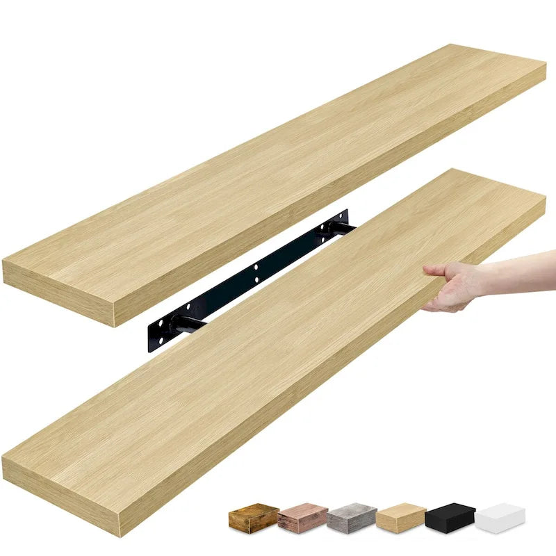 Sorbus Long Floating Shelves for Wall Set of 2 - 35L x 9W x 1.5H