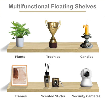 Sorbus Long Floating Shelves for Wall Set of 2 - 35L x 9W x 1.5H