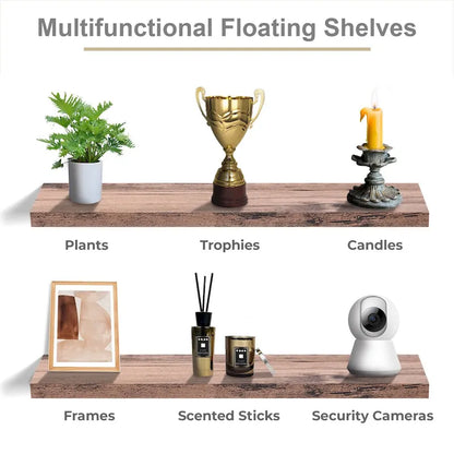 Sorbus Long Floating Shelves for Wall Set of 2 - 35L x 9W x 1.5H