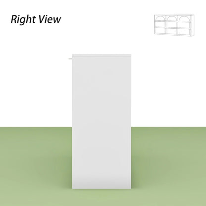 White Storage Dresser with 6 Drawers for Bedroom Dining, and Kitchen