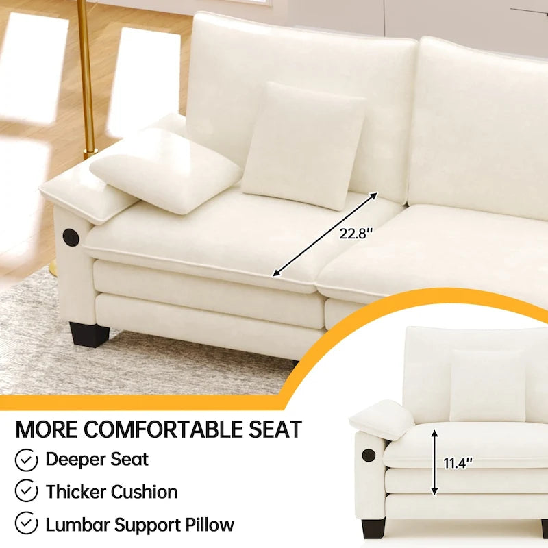 Living Room Furniture Sets, Modular Sectional Sofa Set with Ottoman for Living Room, Convertible Sofa Couch