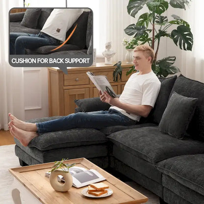 Living Room Furniture Sets, Modular Sectional Sofa Set with Ottoman for Living Room, Convertible Sofa Couch