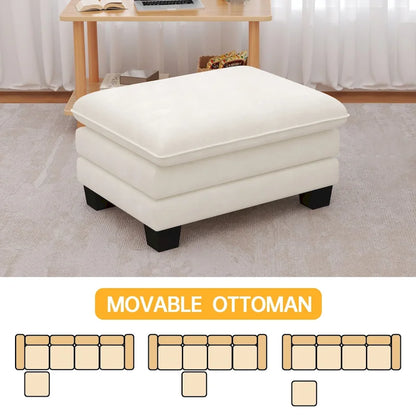 Living Room Furniture Sets, Modular Sectional Sofa Set with Ottoman for Living Room, Convertible Sofa Couch