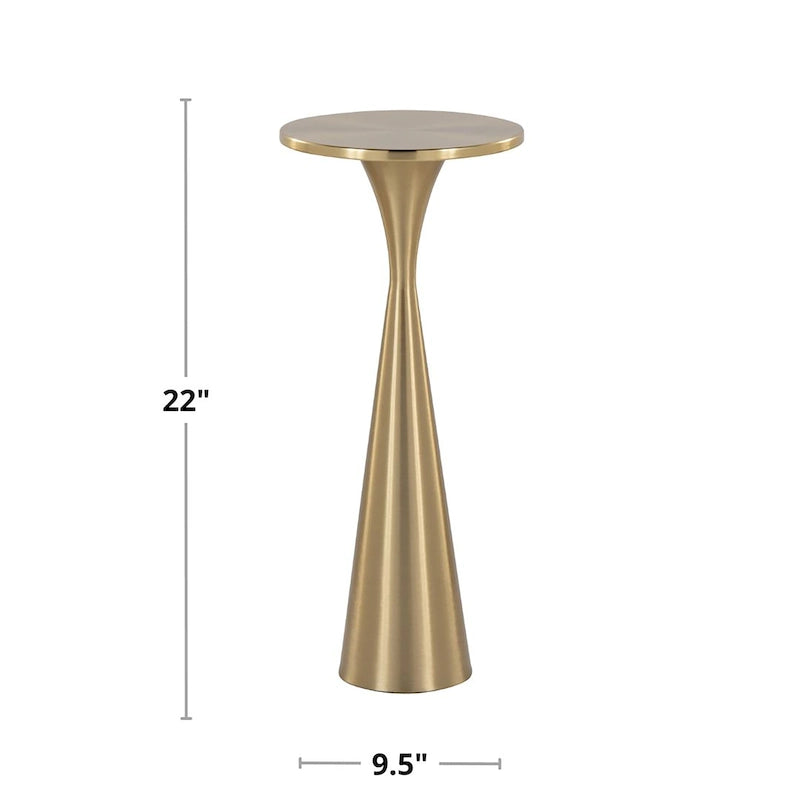 Silver Orchid Monroe 22 Metal Side Table
