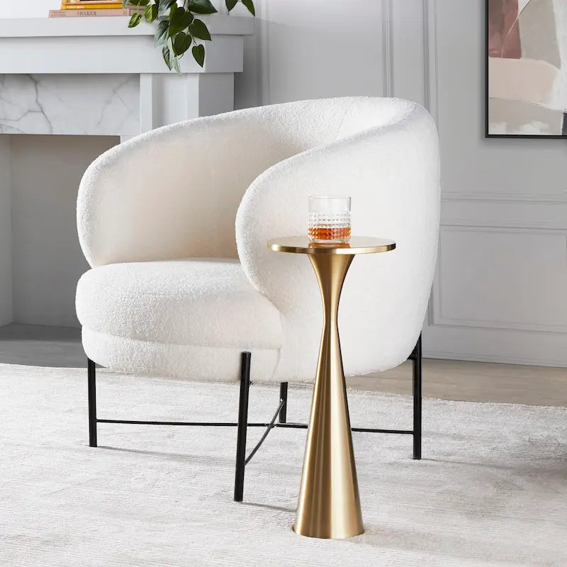 Silver Orchid Monroe 22 Metal Side Table
