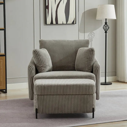 40.6 W Upholstered Swivel Accent Sofa Chair With Pillows