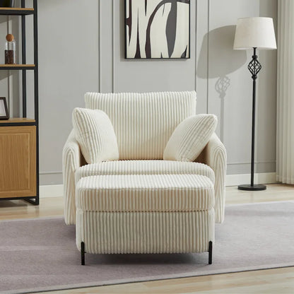 40.6 W Upholstered Swivel Accent Sofa Chair With Pillows