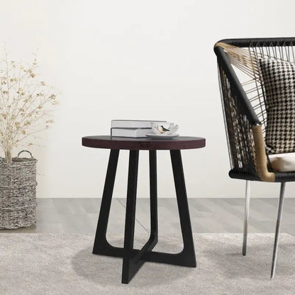 HGMart End Table 20 Inch Round Side Table Modern Living Room Small Coffee Table Nightstand