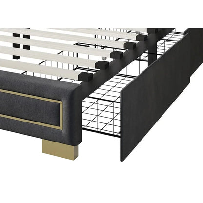 Jasper Full Upholstered Storage Platform Bed