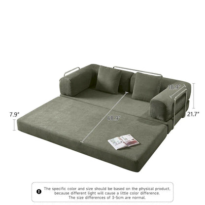 JASIWAY Modern Vintage Convertible Sleeper Sofa Bed