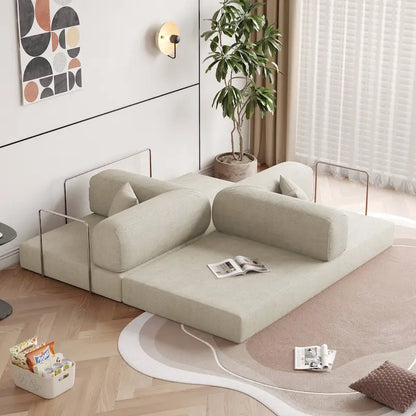JASIWAY Modern Vintage Convertible Sleeper Sofa Bed