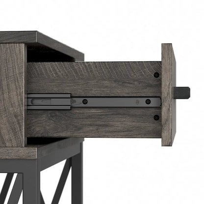 City Park Industrial End Table with Drawer