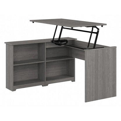 Bush Furniture Cabot 52W Standing Corner Desk with Shelves