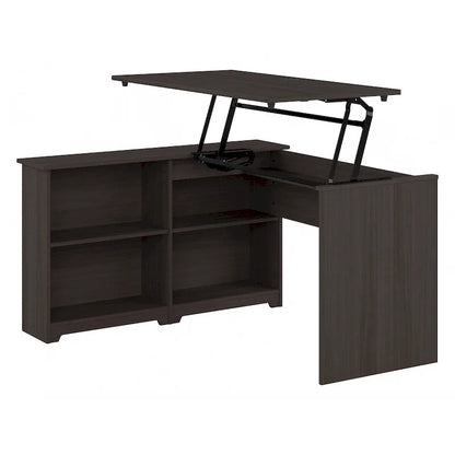 Bush Furniture Cabot 52W Standing Corner Desk with Shelves
