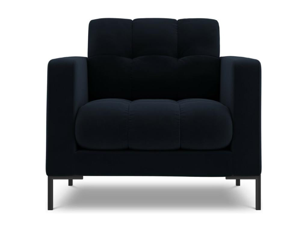 Homzora - Homzora armchair in dark blue velvet - 87x92x75cm
