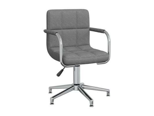 Light Grey Fabric Swivel Office Chair