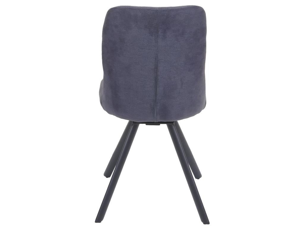 Set of 2 Homzora-J69 dining chairs, swivel kitchen chair, auto-position, velvet - an