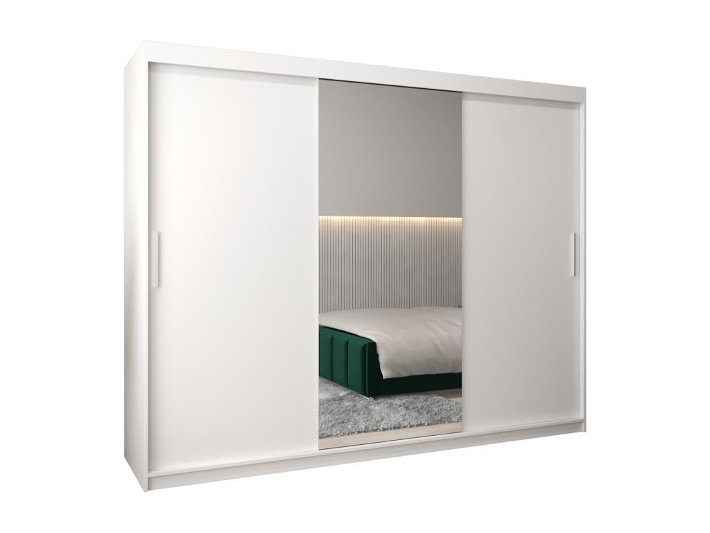 Homzora 1 Sliding Door Wardrobe 200/250/62 3 Doors White/White