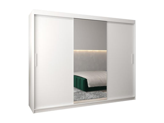 Homzora 1 Sliding Door Wardrobe 200/250/62 3 Doors White/White