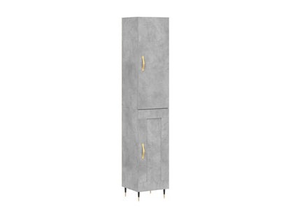 High sideboard, concrete grey, 34.5x34x180 cm, engineered wood