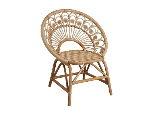 Natural rattan petal armchair