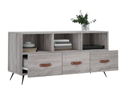 Homzora TV stand, grey, 102x36x50 cm, engineered wood