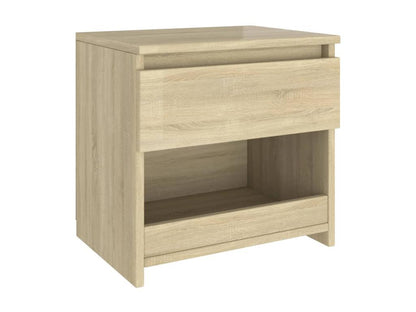 Homzora 2-Piece Oak Bedside Tables, 40x30x39 cm, Chipboard