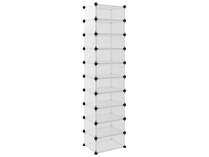Transparent shoe rack 44x32x174 PP