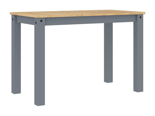 Doucezen grey dining table 117x60x75 cm solid pine wood