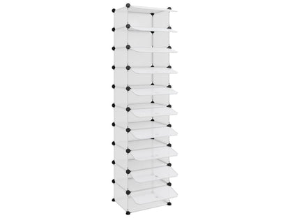 Transparent shoe rack 44x32x174 PP